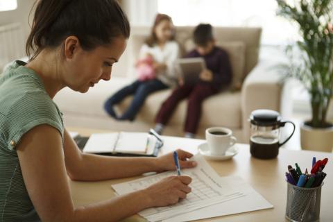 Lady writing